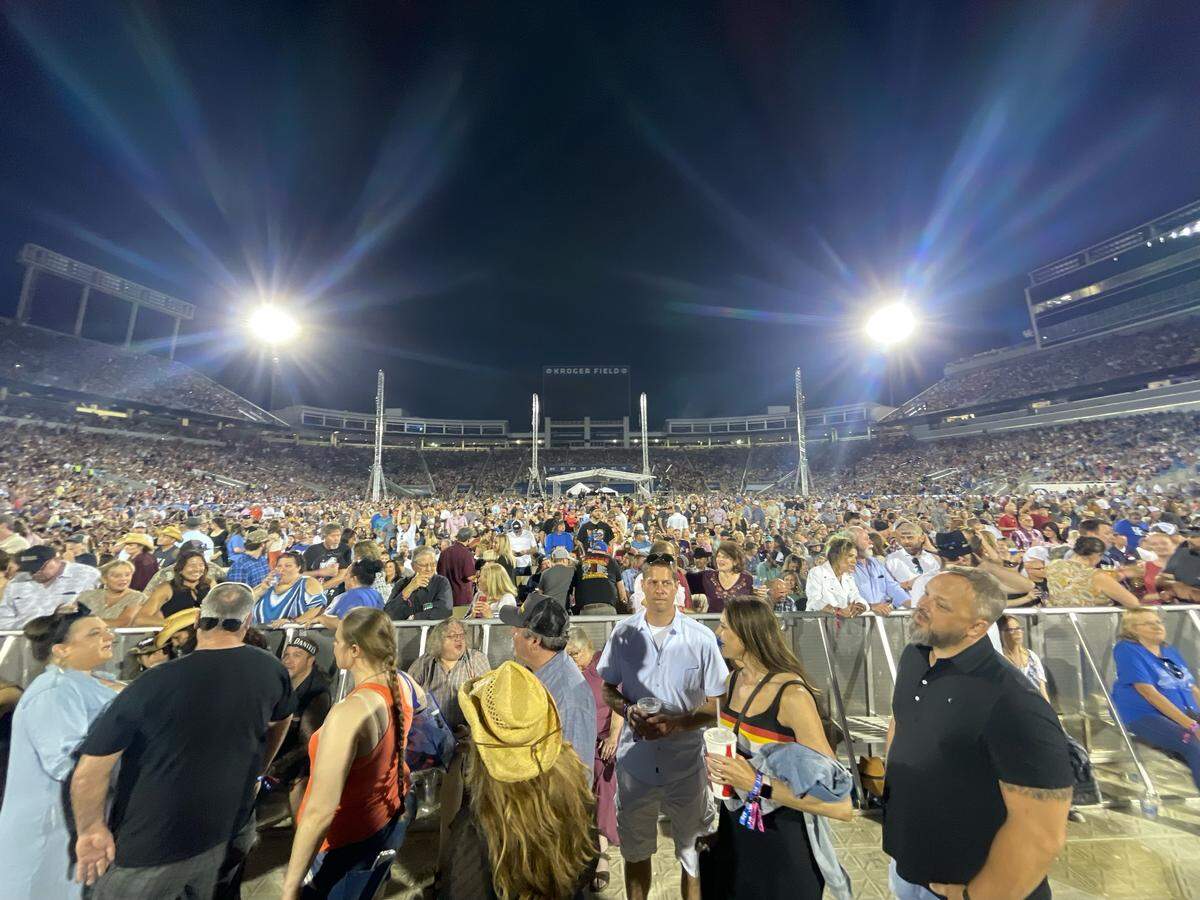 The crowd at Chris Stapleton’s Kroger Field April 24, 2022 show, the first ever concert at the stadium.