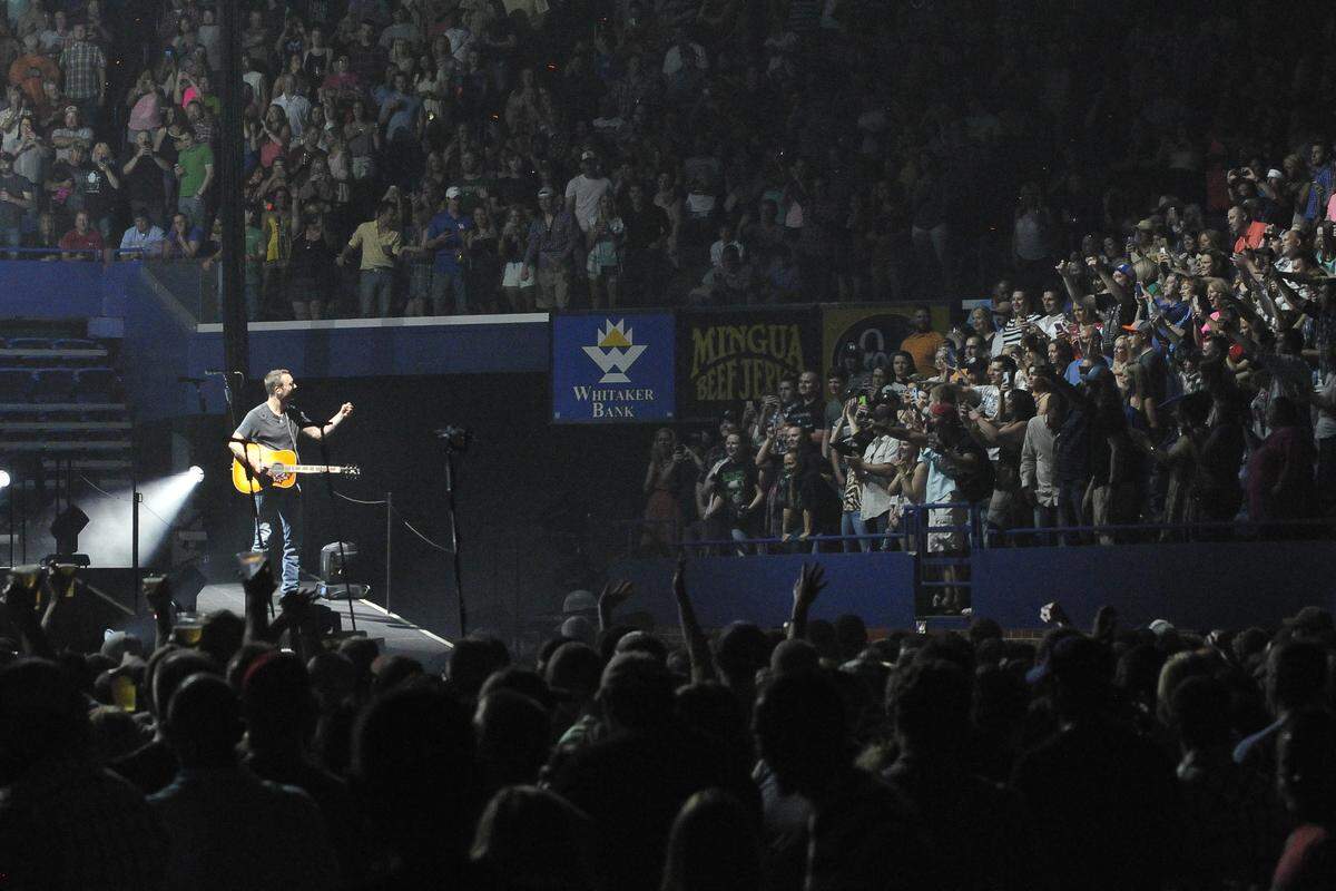 Eric Church performed at Rupp Arena in Lexington, Ky., on May 7, 2015, with opening act The Lone Bellow. Herald-Leader photo by Rich Copley| rcopley@herald-leader.com.