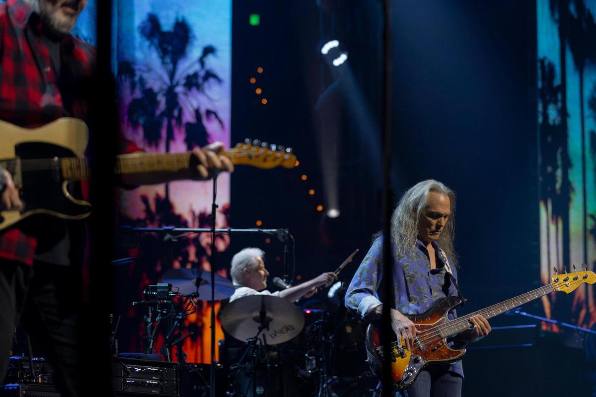 Timothy B. Schmidt performs during the Eagles’ “The Long Goodbye” tour at Rupp Arena in Lexington, Ky., on Tuesday, Nov. 14, 2023.