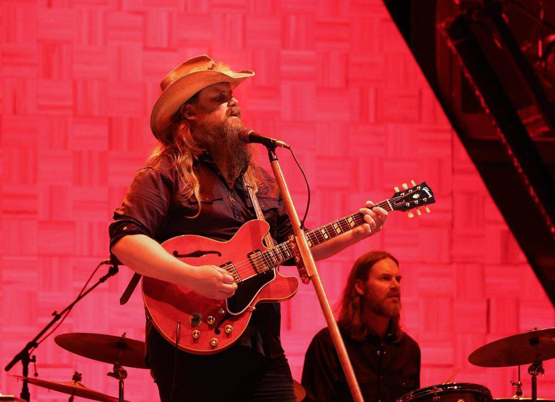 Kentucky native Chris Stapleton played during “A Concert for Kentucky “ at Kroger Field on April 23, 2022. It was the first music concert ever at Lexington’s Kroger Field.