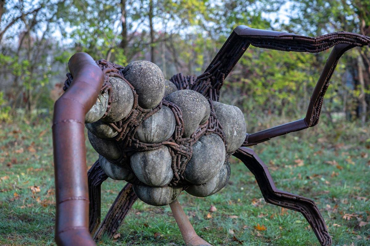 Paul Howe’s “The Soil Was Not Overly Loose” is photographed at the Josephine Sculpture Park in Frankfort, Ky., on Sunday, Nov. 24, 2024.
