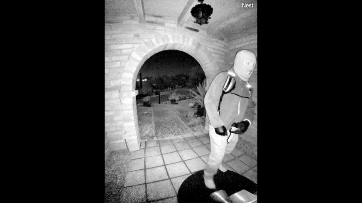 The FBI released images “showing an armed individual appearing to have tampered with the camera at Nancy Guthrie’s front door the morning of her disappearance,” according to a post from Director Kash Patel on Feb. 10, 2026.