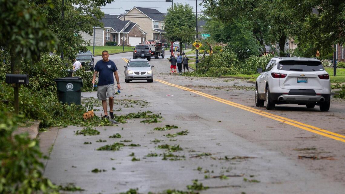Several roads closed in North Lexington after storm downs trees, knocks out power