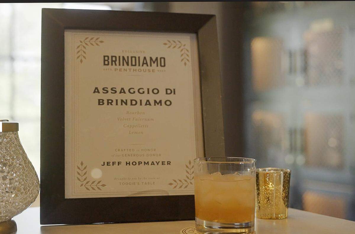 The Assaggio di Brindiamo cocktail translates to “A Taste of Brindiamo”
