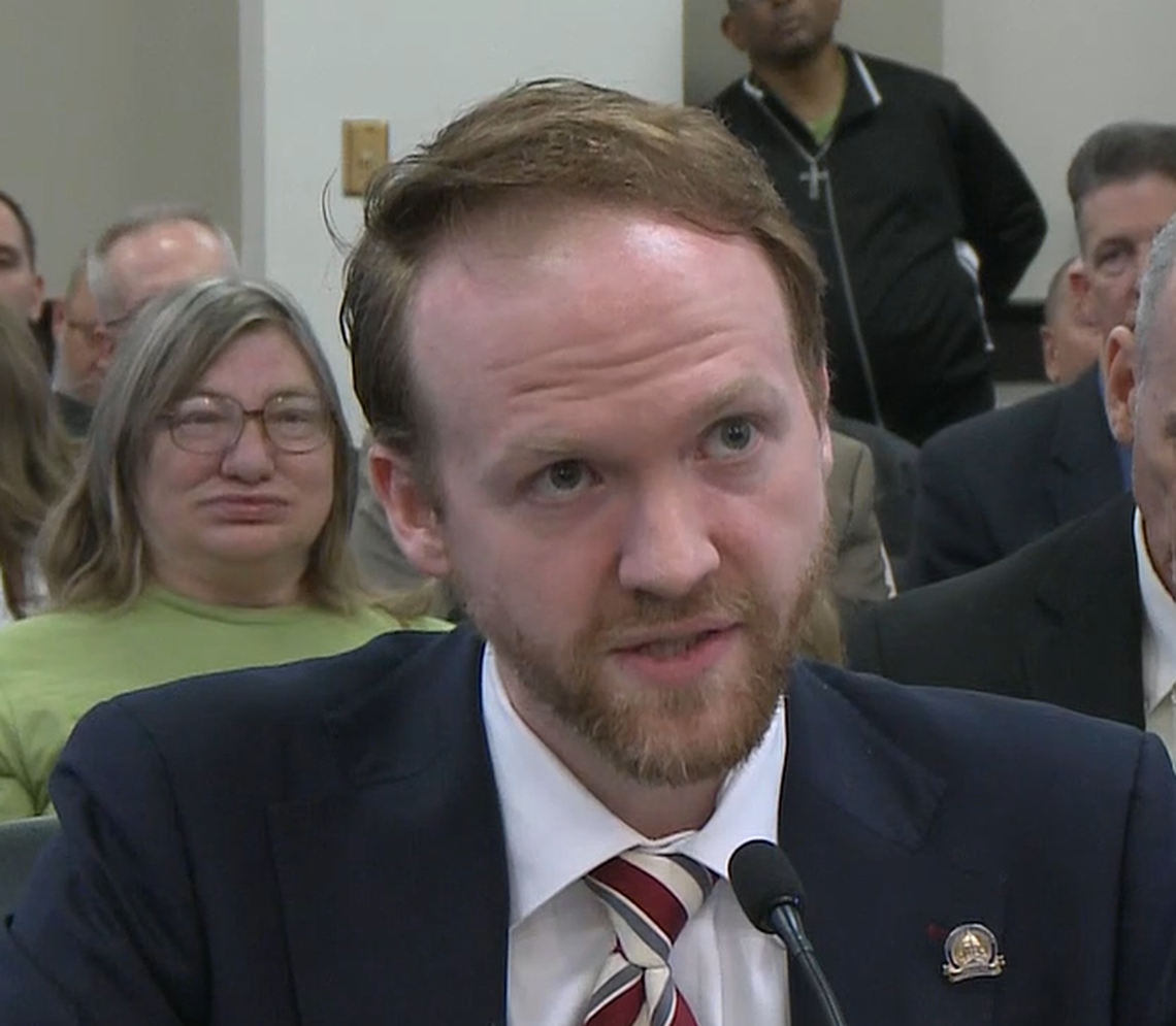 State Rep. T.J. Roberts, R-Burlington, testified to the House Judiciary Committee about his House Bill 78.