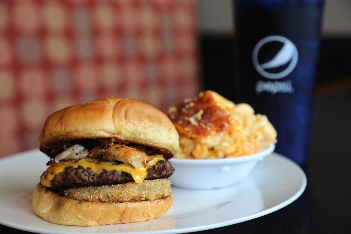 Josanne’s Homestyle Kitchen, 3449 Buckhorn Dr., will have the Southern Love Burger, topped with Cajun deep fried turkey, fried green tomato, American cheese and sweet potato mayo on a toasted bun.