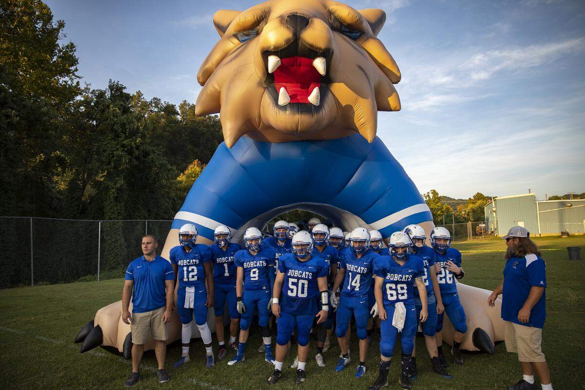The Breathitt County Bobcats wait for the start of their first home game of the season.