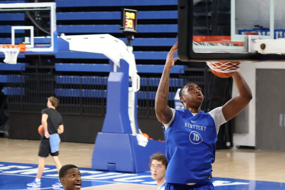 Brandon Garrison, a transfer from Oklahoma State, is among the UK players viewed as a potential NBA draft pick.