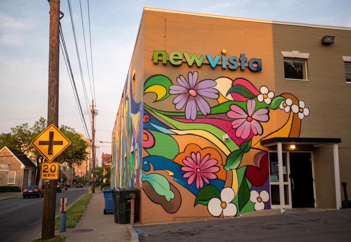 Casey McKinney created the mural to echo the spirit of New Vista’s belief that everyone is capable of recovery.