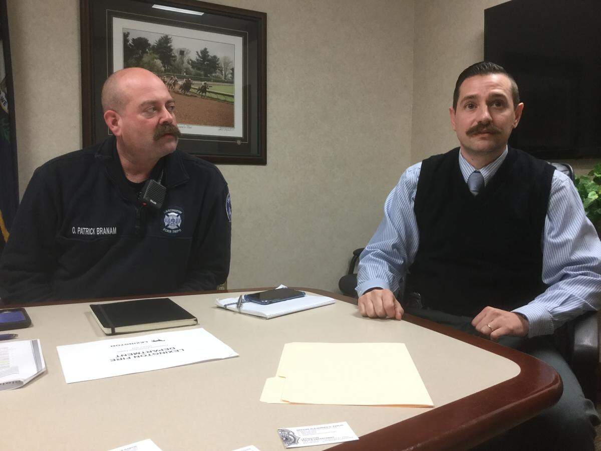 Firefighter Patrick Branam, left, and Officer Alejandro Zaglul are the heart of the Lexington fire and police department’s Community Paramedicine Unit that launched this year. Zaglul used his new position to fight to get James Edmonds off the streets after many years of homelessness.