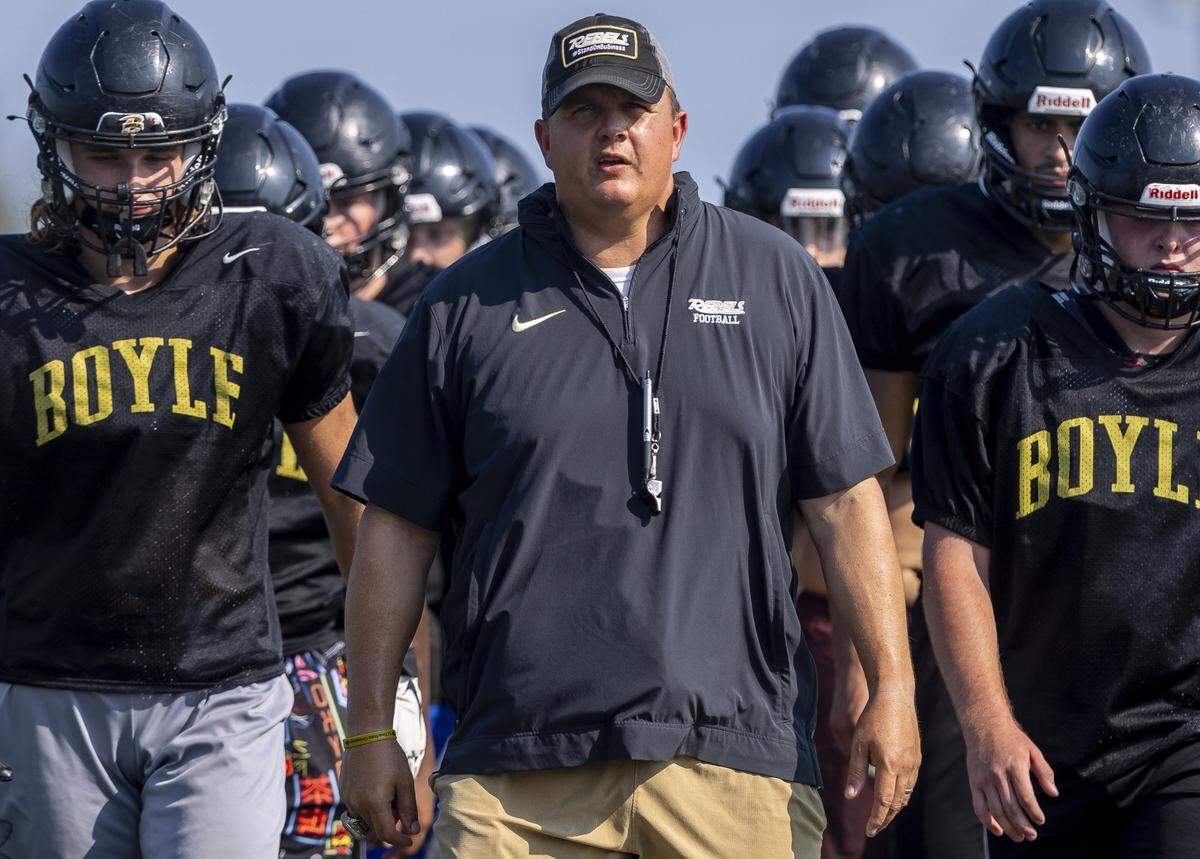 Head coach Justin Haddix has guided Boyle County to four consecutive Class 4A state football championships and has the Rebels poised for a fifth in a row in 2024.