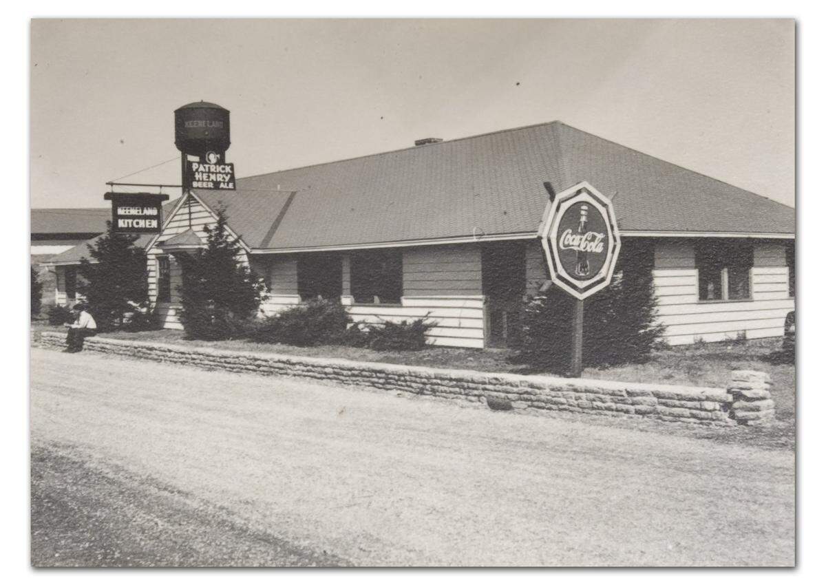 Keeneland’s track kitchen, located in the stable area, in 1939. At the time beer was available in the kitchen but not today.