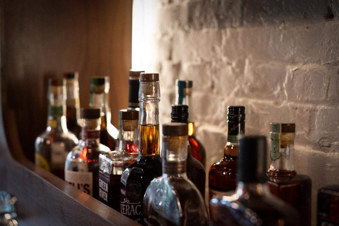 The Delegate Hotel bar features a wide assortment of Kentucky bourbon and other whiskeys.