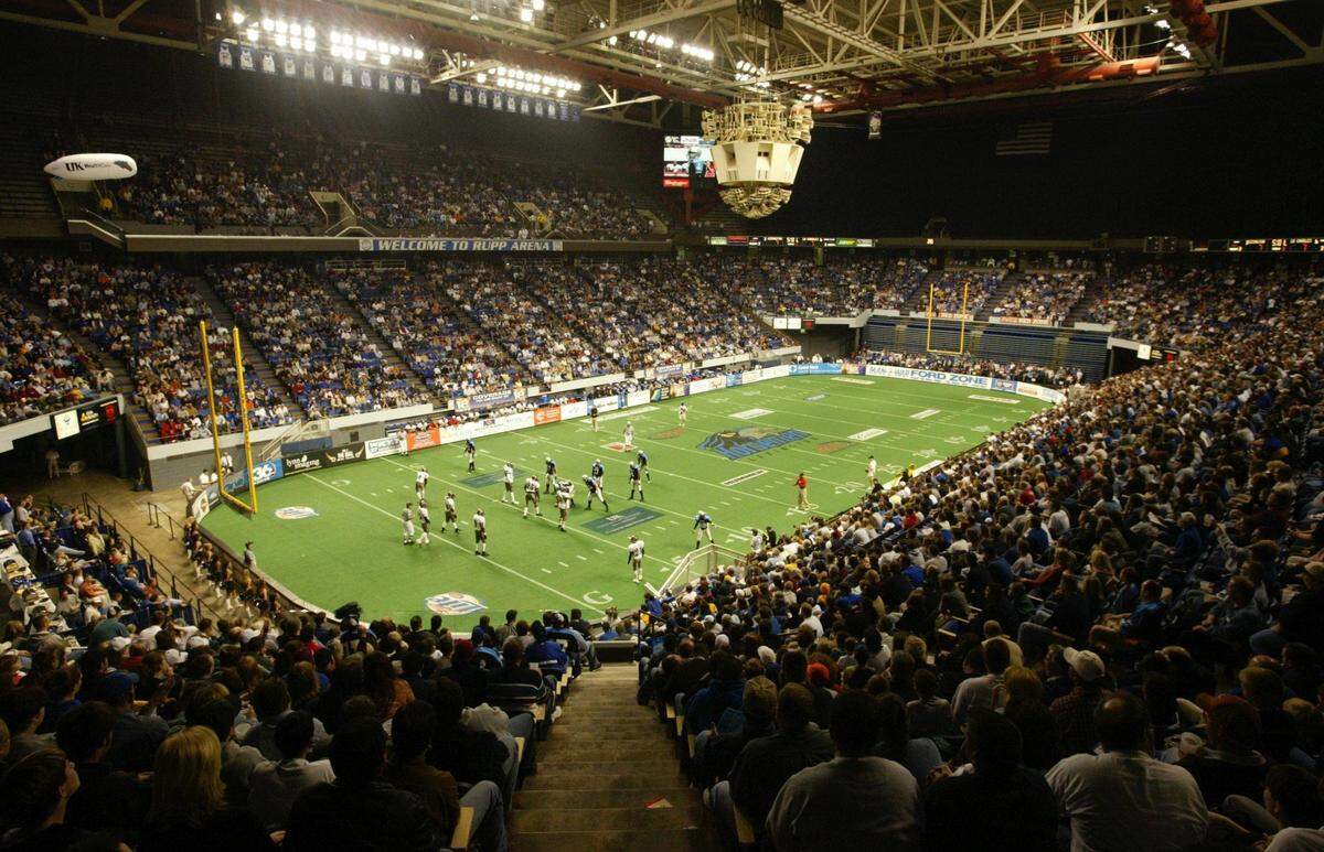 The Lexington Horsemen played indoor football in Rupp Arena in the early 2000s. The UFL plays its spring games outdoors. Kroger Field is a rumored potential destination for a relocating franchise.