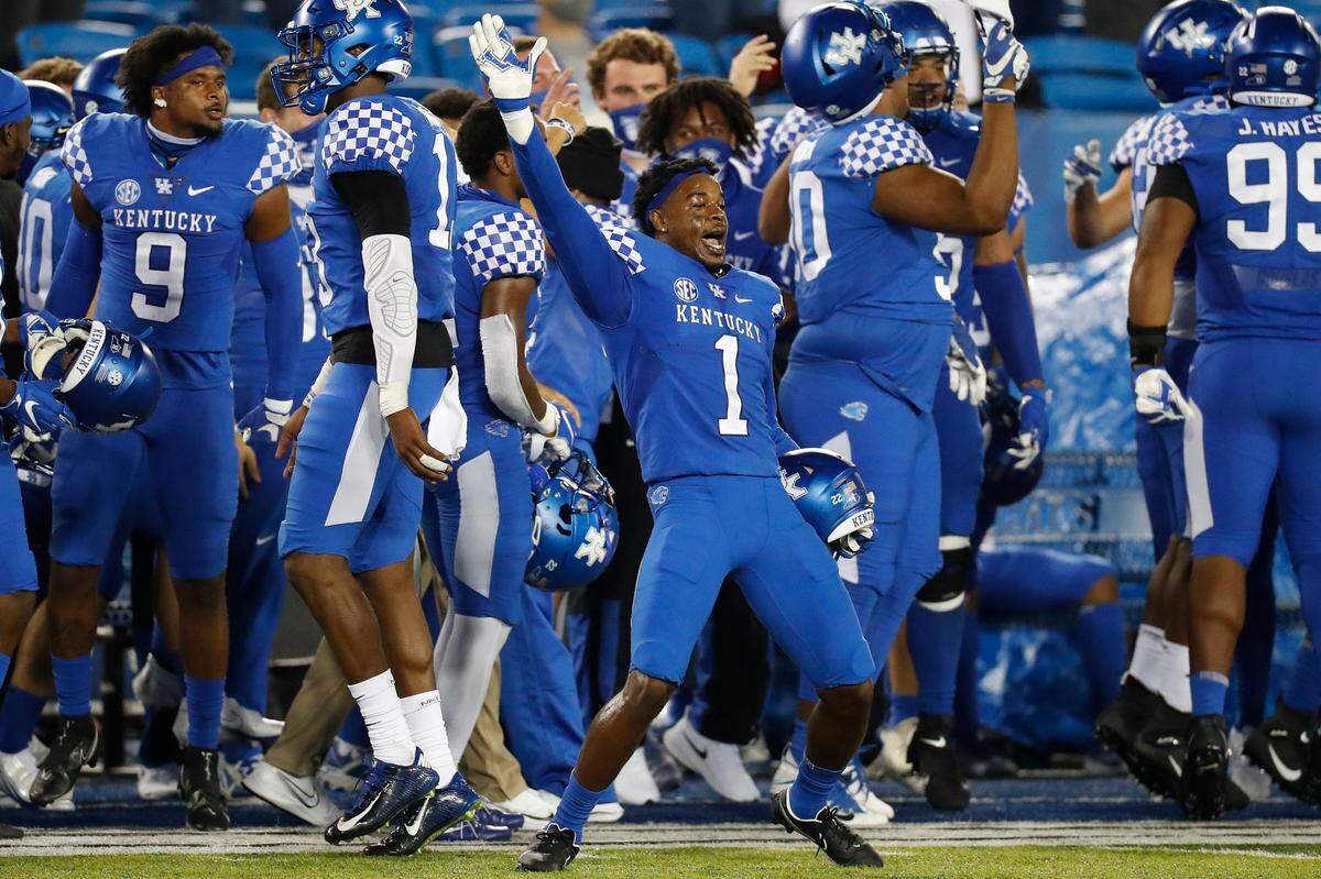 Kentucky conerback Kelvin Joseph (1) has four interceptions.