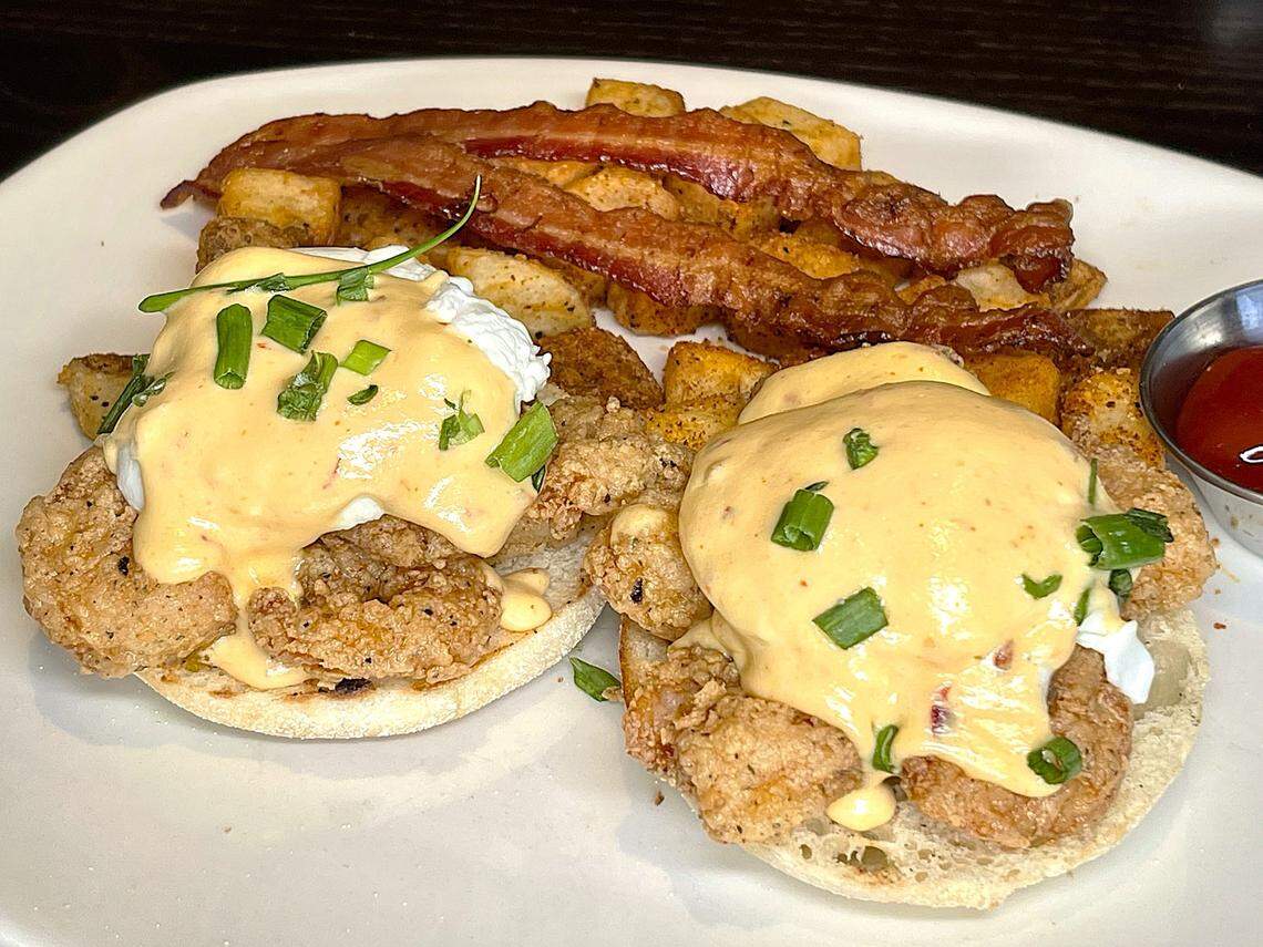 Bonefish Grill’s Bang Bang Shrimp Eggs Benedict