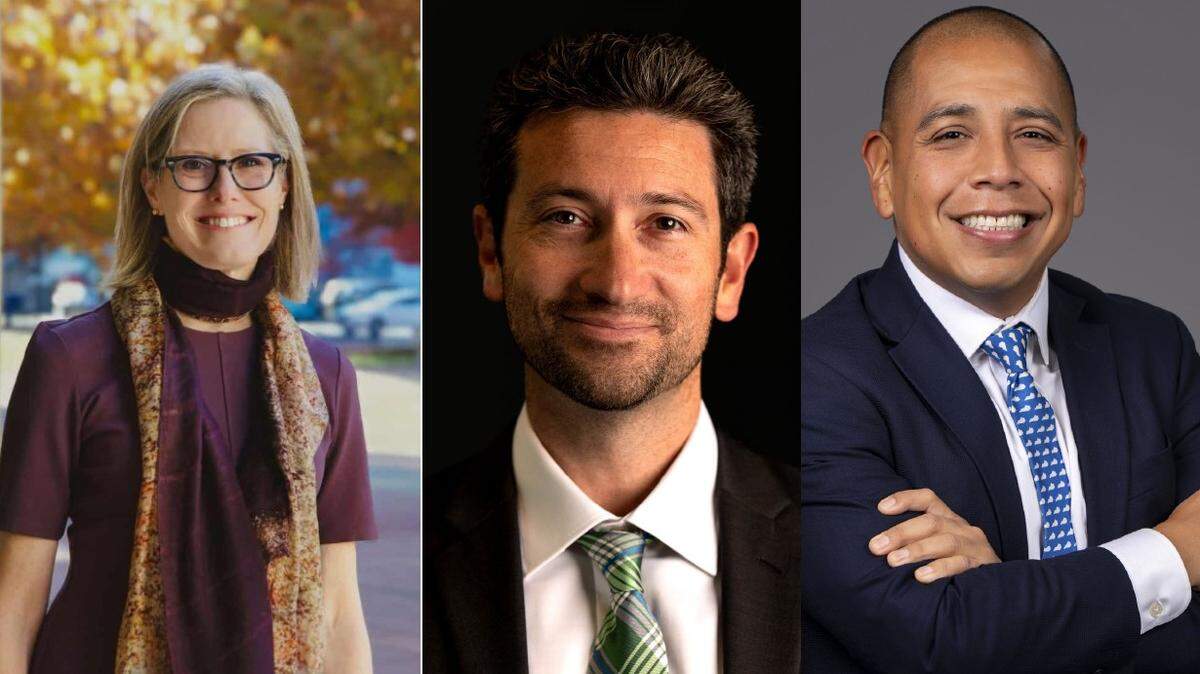 Shannon Brooks (left), Aaron Fallahi (middle) and Alex Garcia (right), are running for a Lexington district judge seat in the May Primary.