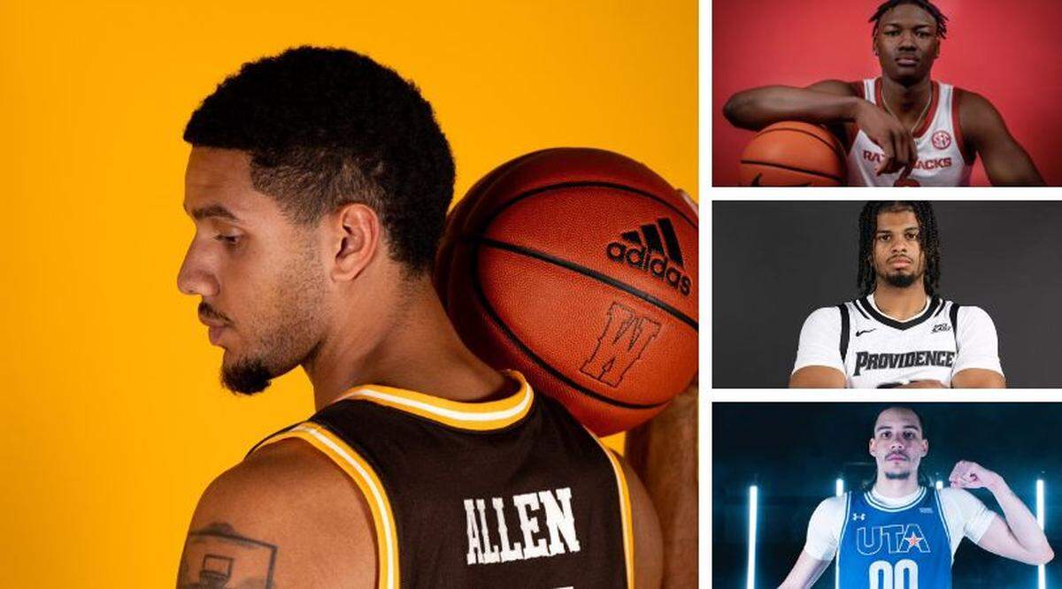 Dontaie Allen, left, and Adou Thiero, top right, Bryce Hopkins, middle right, and Lance Ware, bottom right, all played for Kentucky in the past and will be elsewhere in college basketball this season.