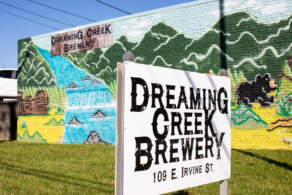The name for the brewery comes from Dreaming Creek, a stream that used to run through downtown Richmond. It is also located in a former Richmond State Office Building, built in 1968.