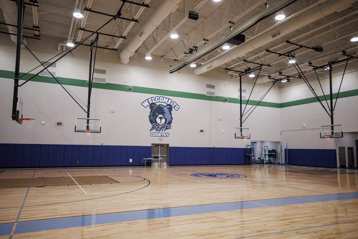 The gymnasium on Monday, Aug. 11, 2025, at Mary E. Britton Middle School in Lexington, Ky.