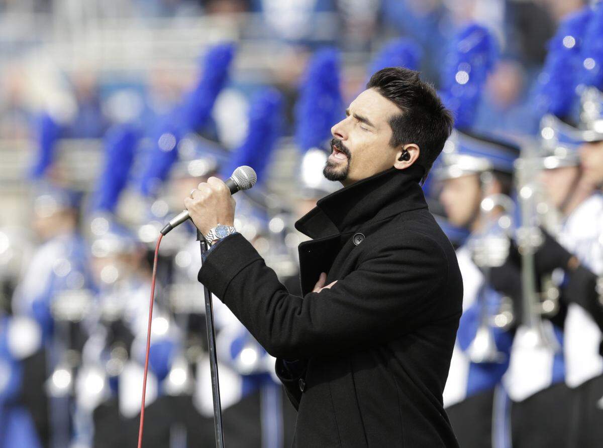 Kevin Richardson of the Backstreet Boys sang the national anthem before Georgia played Kentucky at then-Commonwealth Stadium in 2014.