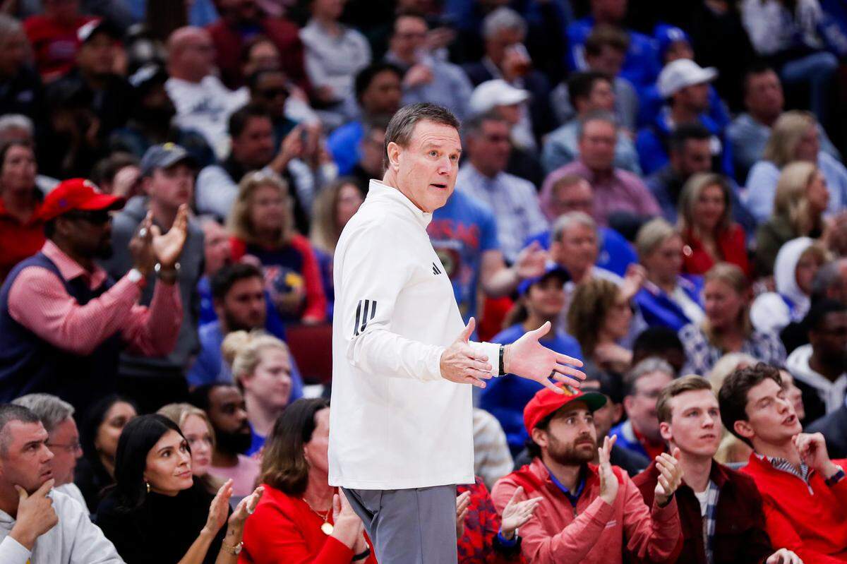 Kansas head coach Bill Self said Kentucky was “hard to guard” with the small-ball style the Wildcats were playing Tuesday night.
