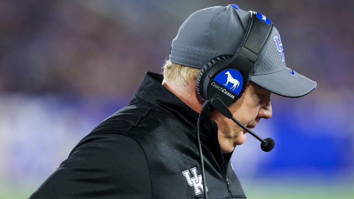 Kentucky head coach Mark Stoops during Saturday’s football game against Vanderbilt.