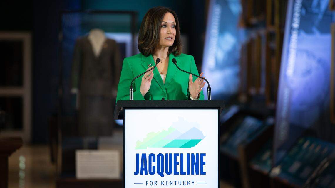 Lt. Gov. Jacqueline Coleman announced at the Kentucky History Center in Frankfort her run for Governor. April 20, 2026.