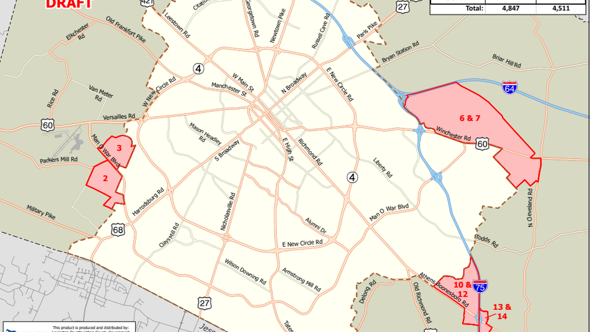 An advisory group charged with identifying areas that could be added to Lexington’s growth boundary has narrowed it down to potentially 4,511 acres. The group’s work is not expected to be finalized until late September.