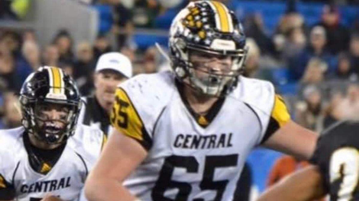 Johnson Central offensive lineman Grant Bingham (No. 65) committed to Kentucky on Thursday.