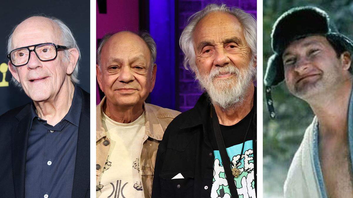 From left, Christopher Lloyd, Cheech Marin and Tommy Chong and Randy Quaid. The four stars will be at Lexington Comic Con this weekend.