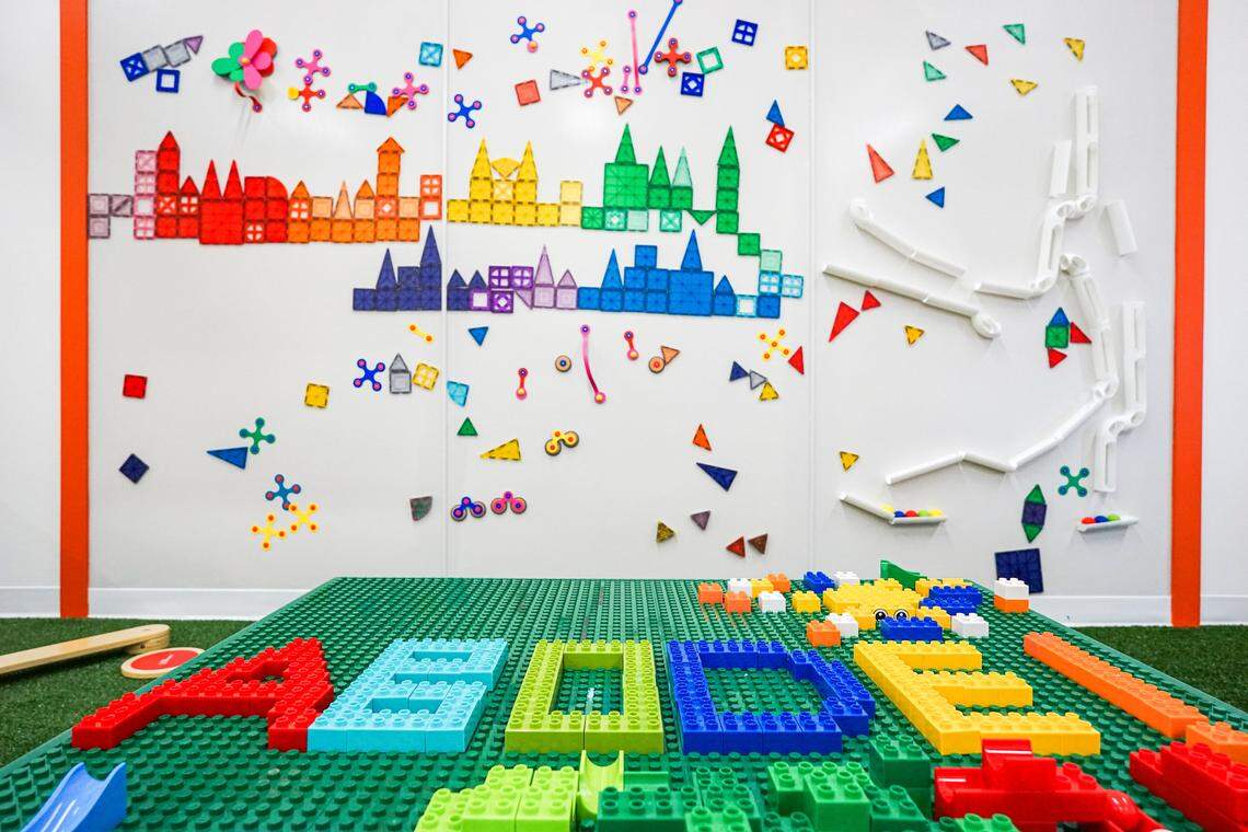 Playground Abode will have lots of options for play, including a magnetic wall with tiles and more.