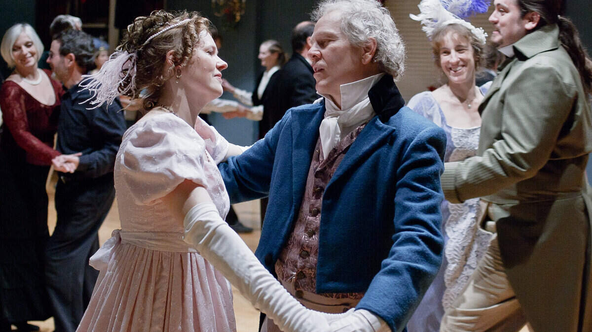 Deb Weyman and Michael French danced at a previous edition of Fezziwig's Ball.   
