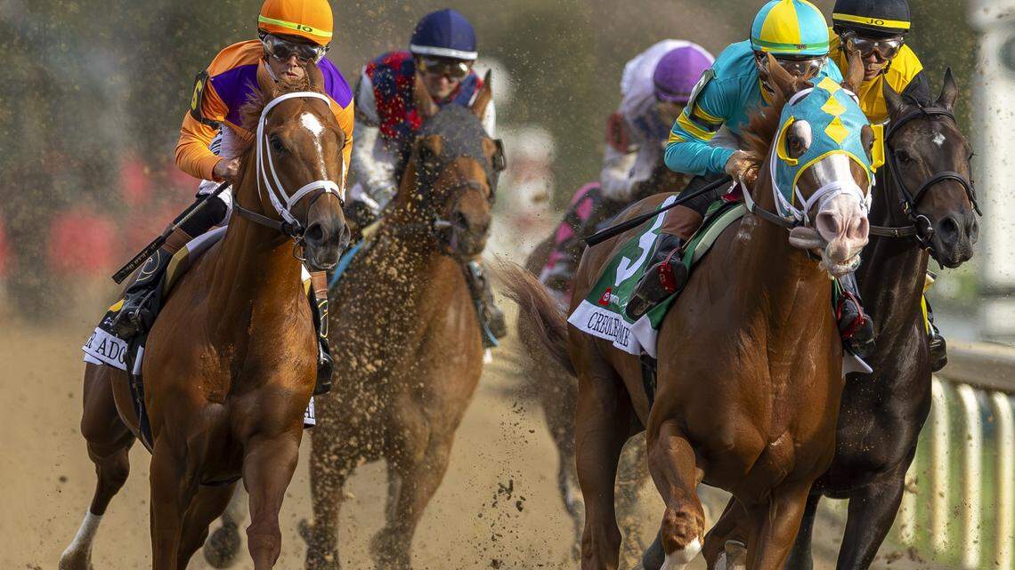 Favorite Further Ado turns in historic performance, wins Blue Grass Stakes at Keeneland