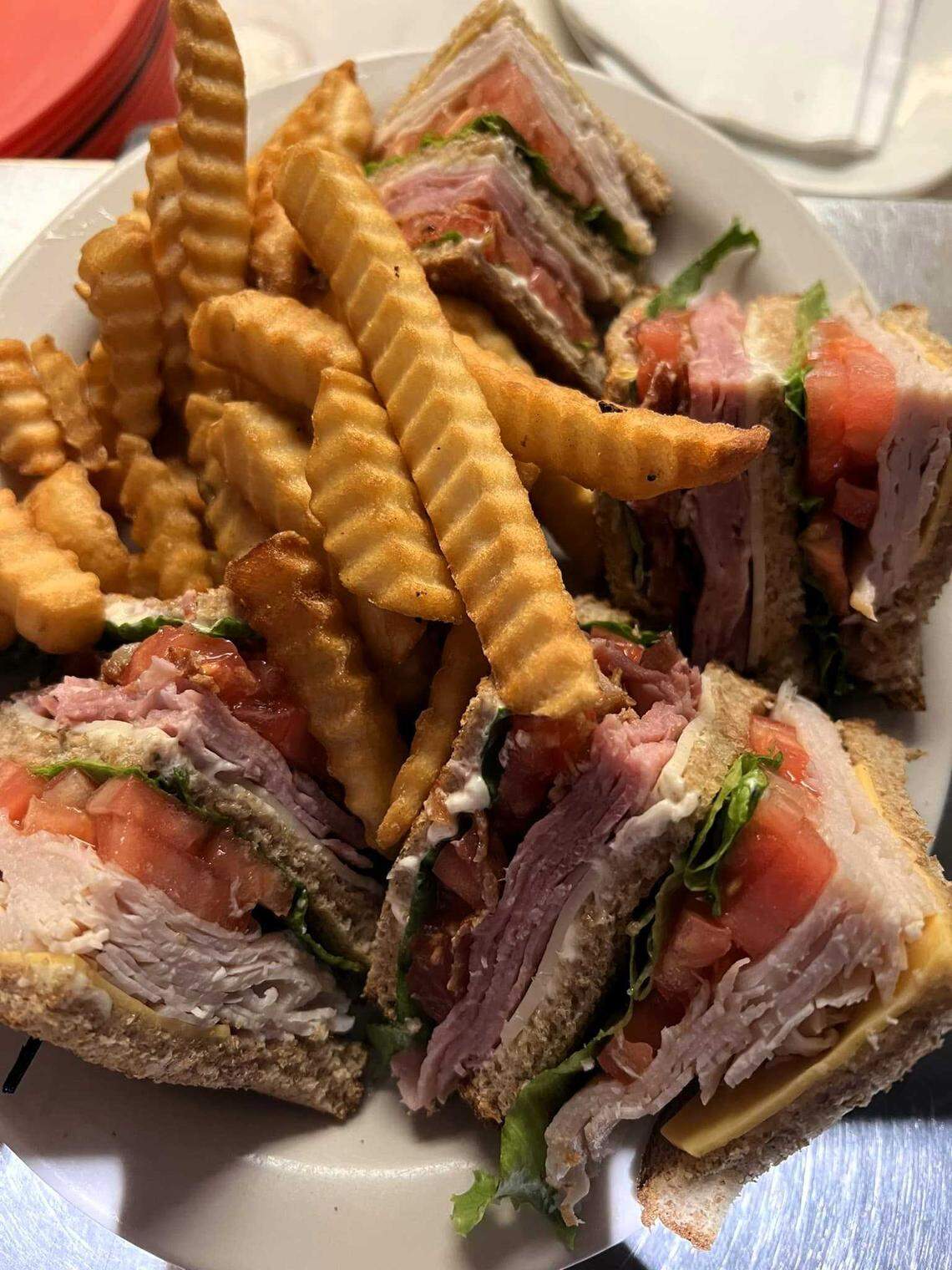 Malabu Pub Grill Club Sandwich