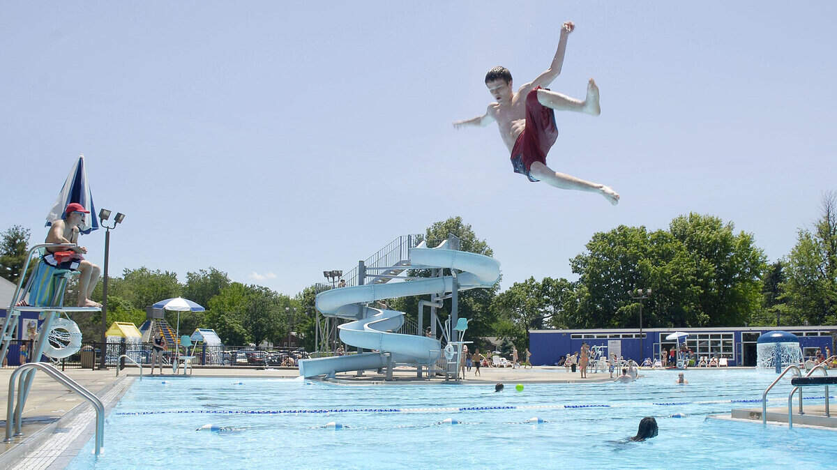 Dakota Condra of Lexington jumped into the pool at the Southland Aquatic Center on Memorial Day weekend last year.