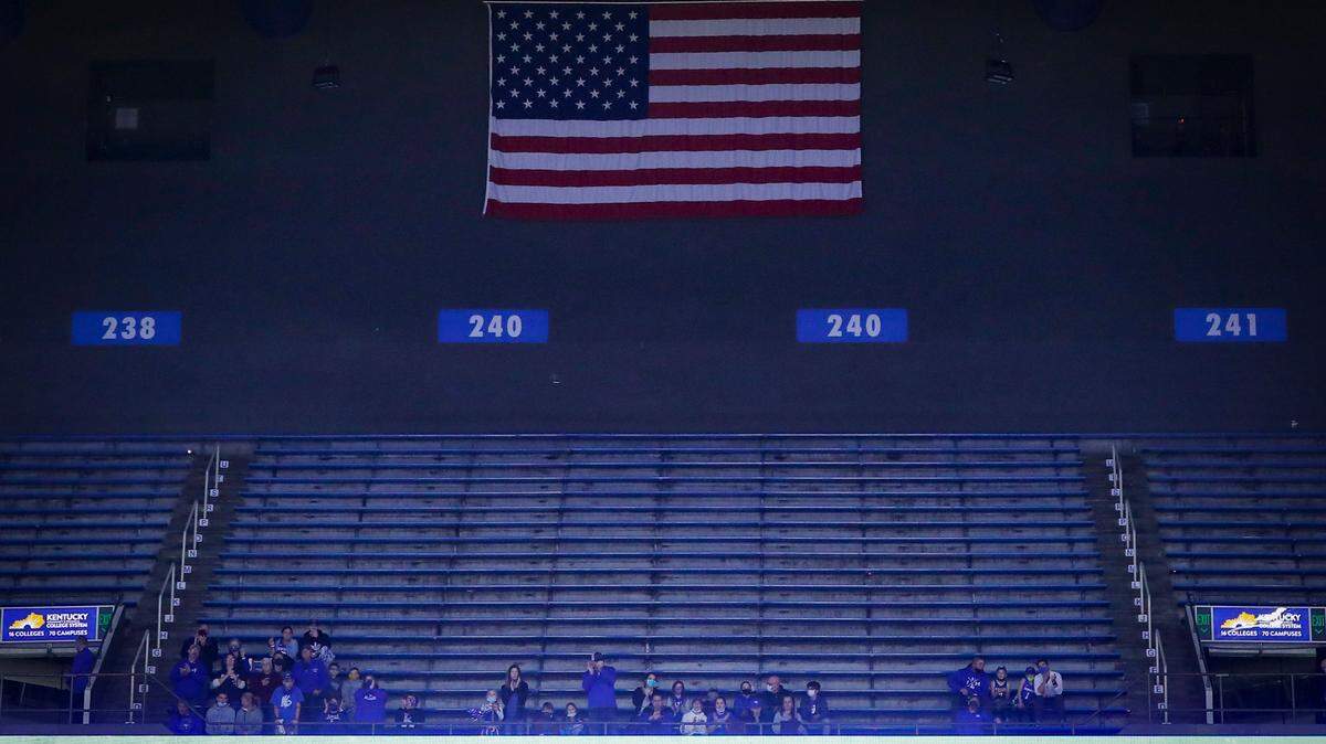 Large portions of entire upper-arena sections sat empty during Kentucky’s game against Albany last week in Rupp Arena, not an uncommon sight early this season.