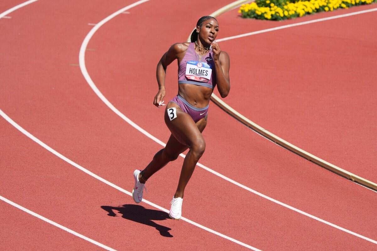 Former UK runner Alexis Holmes qualified for the Olympics for the first time Sunday by taking third place in the 400 meters at the U.S. Olympics Trials in Oregon.