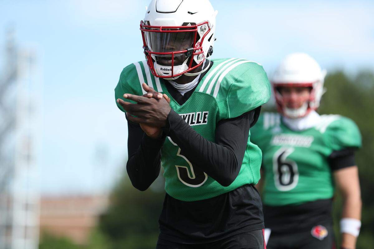 Louisville quarterback Micale Cunningham set a school record for passing efficiency while throwing for 2,061 yards and 22 touchdowns last season.