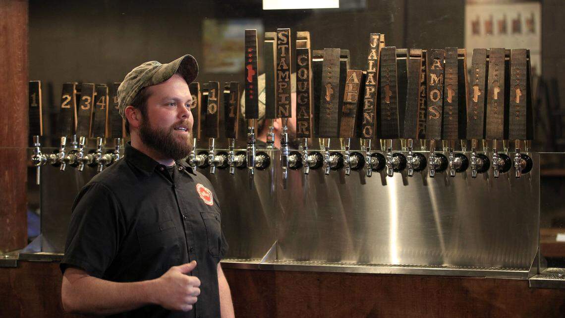 Co-owner Daniel "DH" Harrison in the taproom at Country Boy Brewing, 436 Chair Ave. in Lexington, Ky., Tuesday, February 05, 2013.  Photo by Charles Bertram | Staff