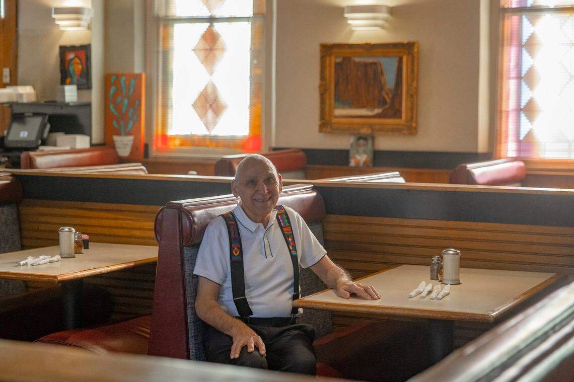 Joe Bologna poses for a portrait at his restaurant, Joe Bologna’s Restaurant & Pizzeria, in Lexington, Ky., on Thursday, Jan. 19, 2023.