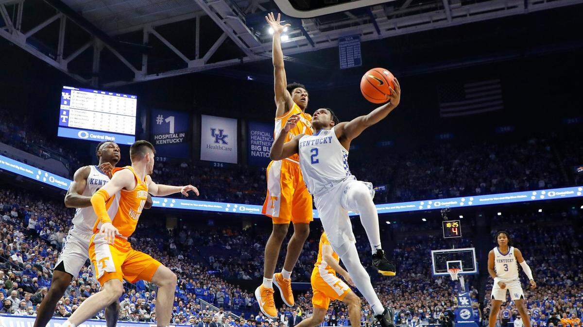 Kentucky point guard Sahvir Wheeler (2) made eight of 10 shots and had 21 points, eight assists and two steals in UK’s 107-79 demolition of Tennessee in Rupp Arena on Jan. 15. On Tuesday night, Wheeler and the Wildcats will visit Knoxville for the rematch.