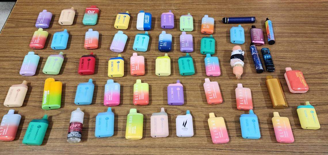 Vape products confiscated from students at Butler County schools.
