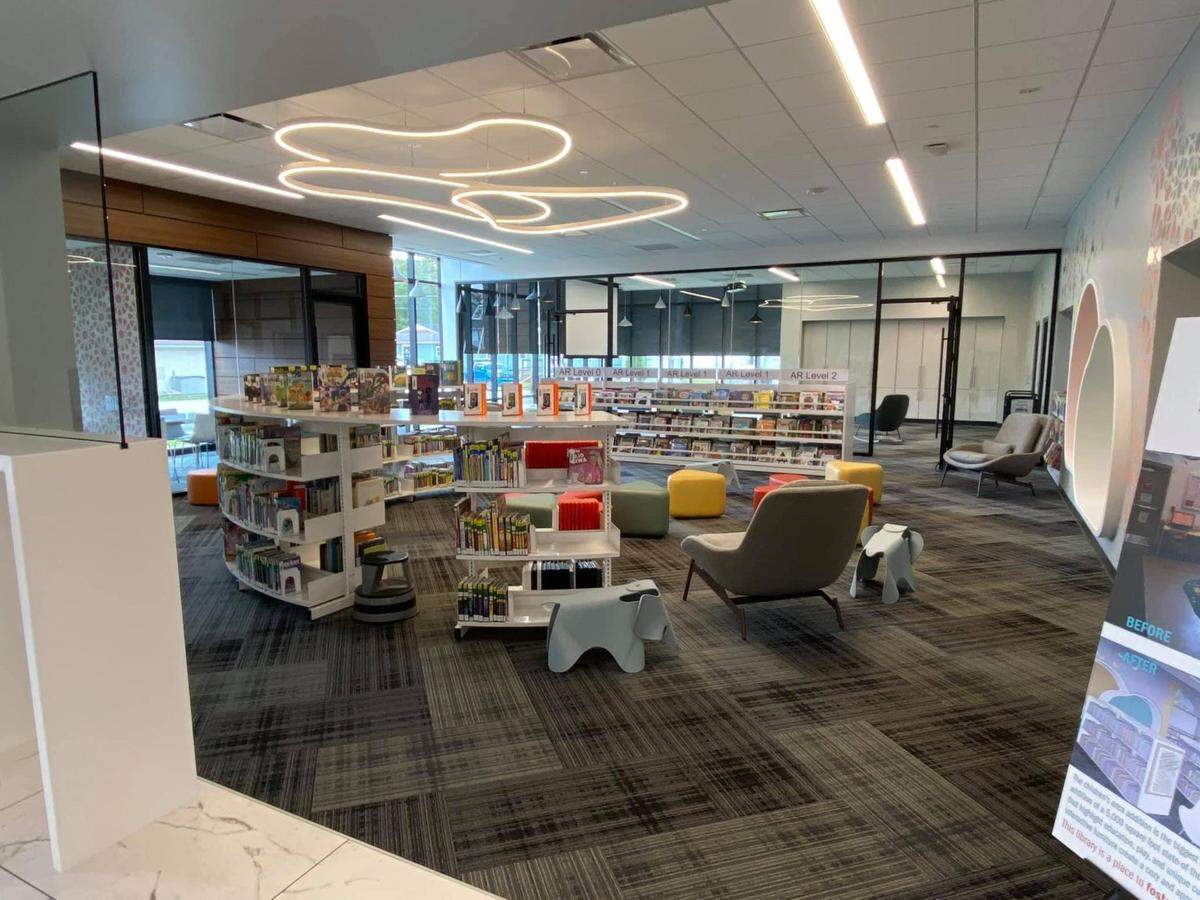 The children’s section of the Lawrence County Public Library in Louisa.