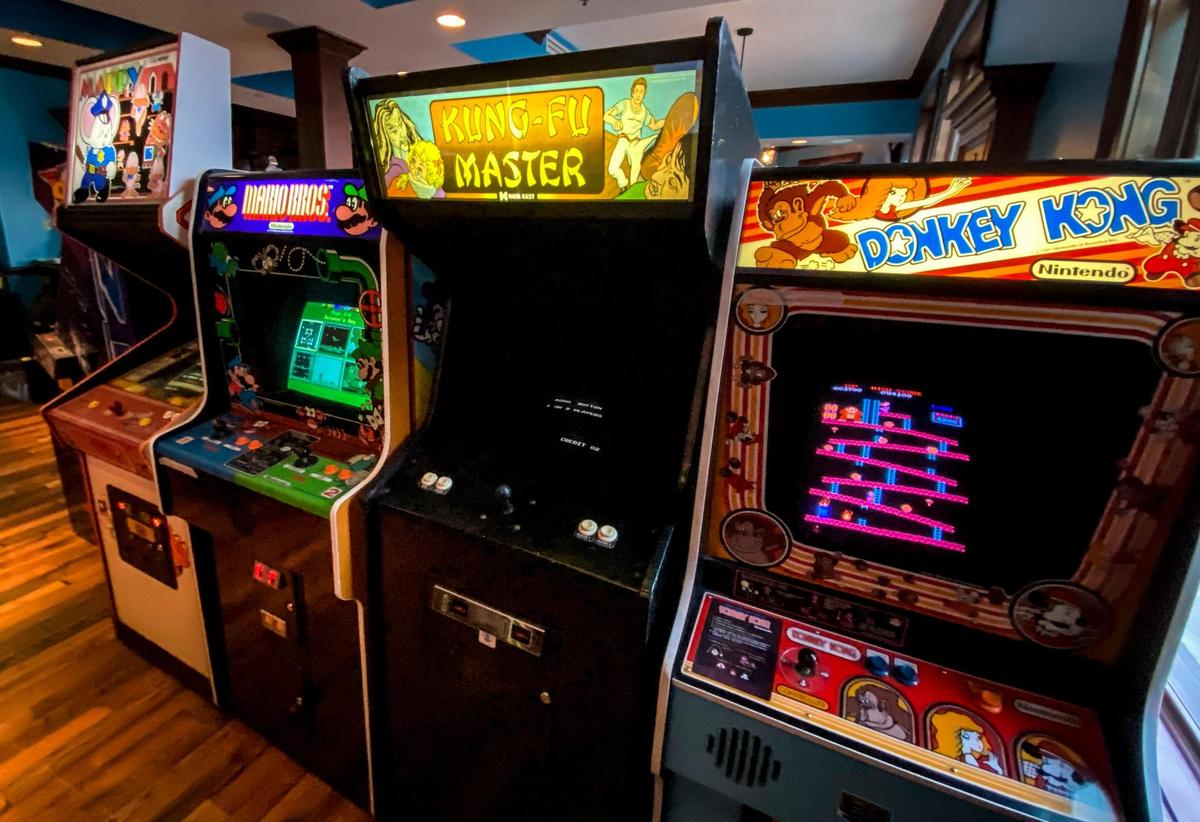 Tilty Bob’s vintage arcade bar and restaurant in Lexington has more than 70 retro video games and pinball machines.