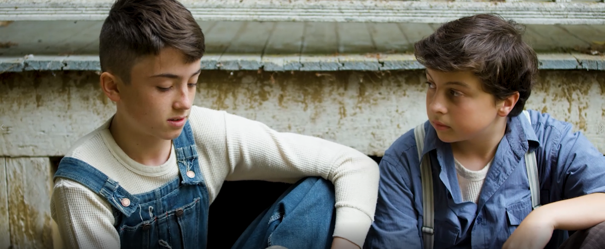 Forrest Campbell, left, and Holden Goyette performed a scene in “Maysville.”