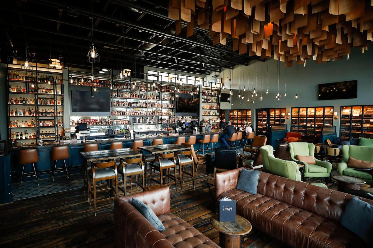 Jake’s Cigar Bar, which expanded in 2019, offers more than 400 facings of cigars in it’s walk-in humidor along with over 380 different bourbons, 550 whiskeys, barrel picks and signature cocktails.