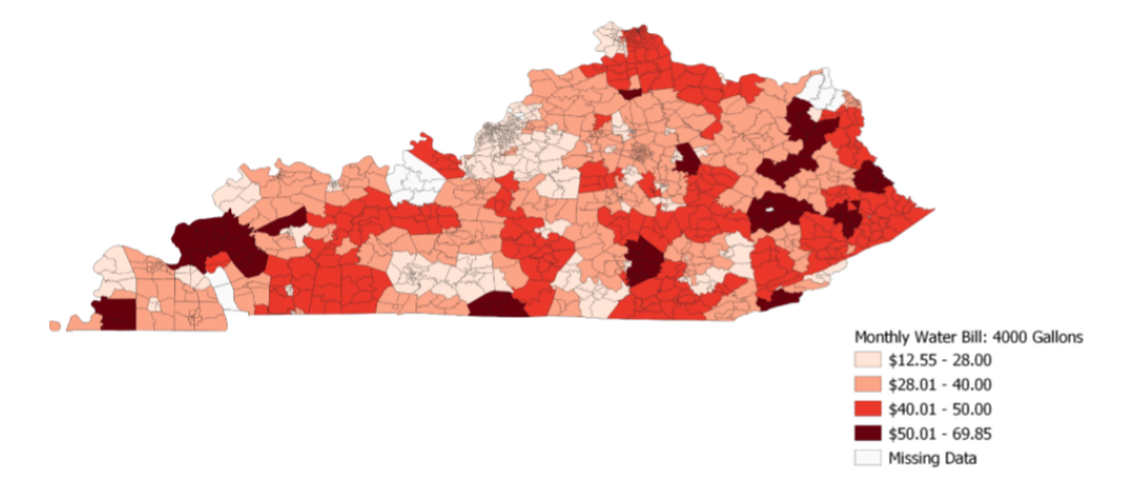A study found that a wide variation in water rates around the state.