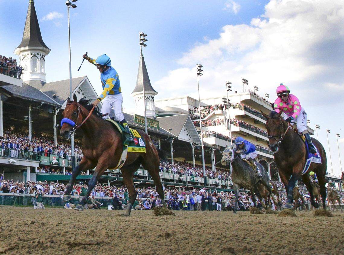 Triple Crown winner American Pharoah has produced a Kentucky Derby horse for the first time this year.