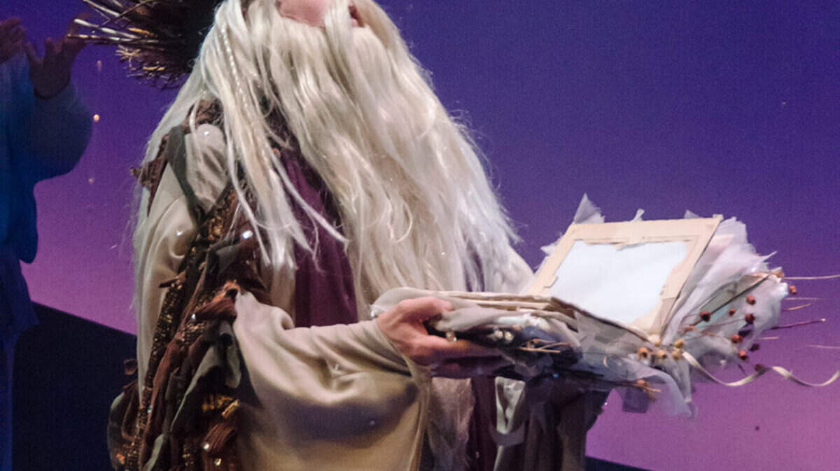Ron Shull as Most Ancient  in the Lexington Children's Theatre's production of Gossamer.